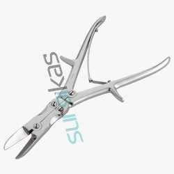 Stainless Steel Bone Cutting Forceps Straight Double Action Orthopedic Instrument